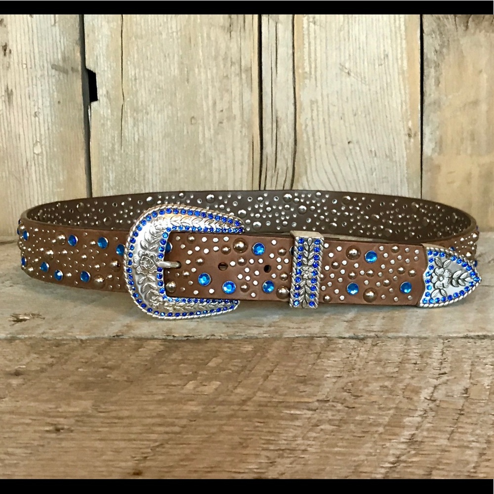 Ariat Fatbaby Rhinestone and Studded Belt Size 34